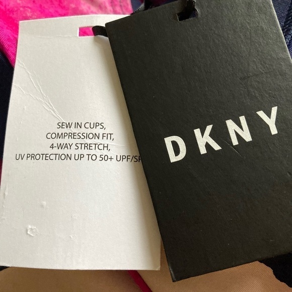 NWT DKNY Halter One Piece Swimsuit Abstract Print - Picture 6 of 14